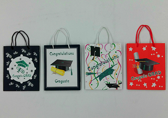 (GGT02)[Glitter] Graduation Celebration 4 Design Gift Bag